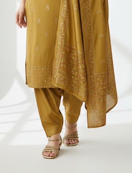 Glamorous Gold Metallic Flat Sandal with Rhinestone Straps